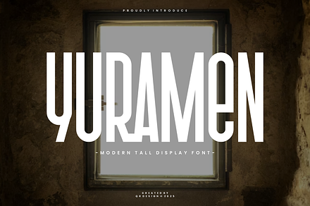 Yuramen - Tall Font, a Sans Serif Font by QR Design Studio
