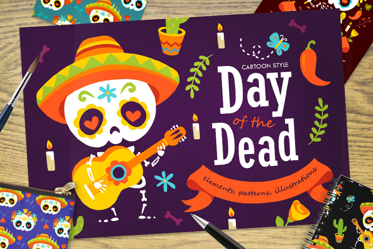 Day of the Dead set, a Decorative Illustration by SunnyWS (Photo 1 of 9)