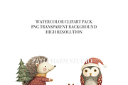 40 Christmas Village Clipart, a Decorative Illustration by Pati Charm Studio (Thumbnail 4 of 8)