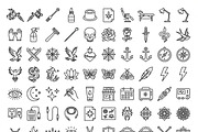 Bundles Tattoo Studio Outline Icons, an Outline Icon by adenpinkstore (Thumbnail 1 of 10)