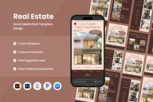 Real Estate Social Media Post V2, a Social Media Template by productype1