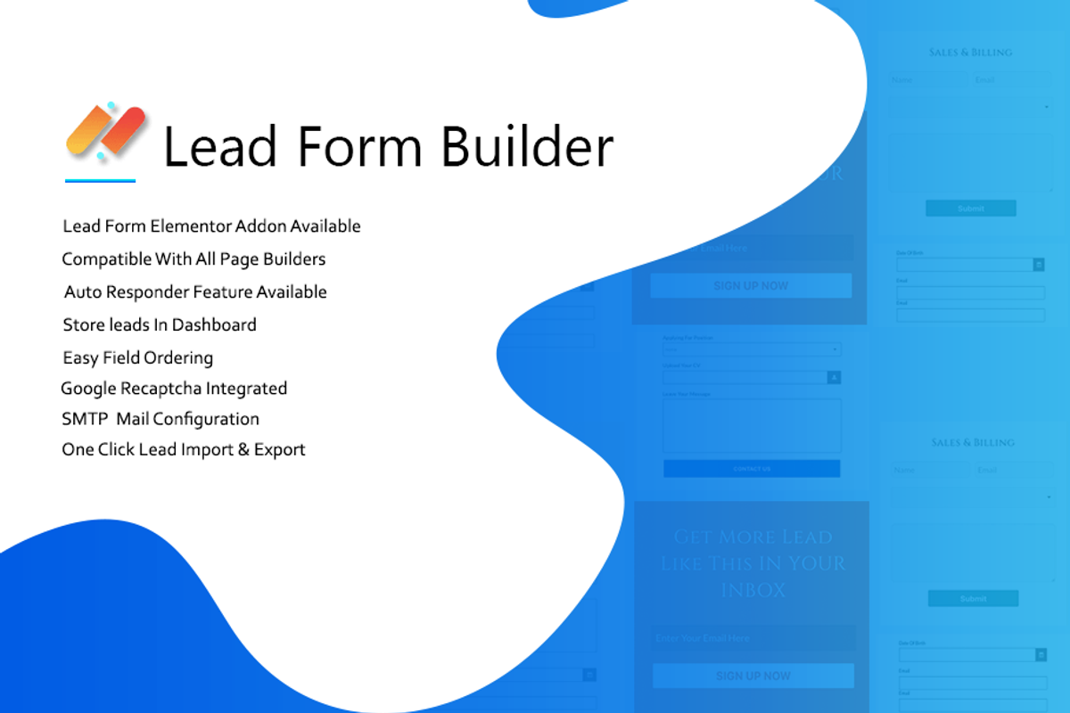 Lead Form Builder, a Plug-in Add-On by ThemeHunk