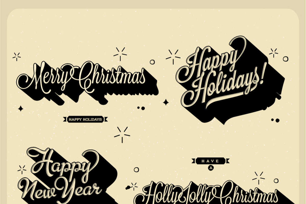 Vintage Christmas Bundle, an Illustration by Noka Studio (Photo 6 of 7)