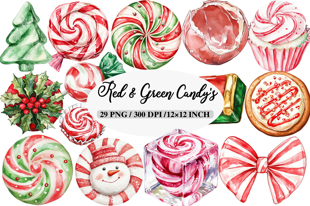 Christmas Peppermint Candy's, an Illustration by Daily.Designs (Photo 1 of 5)