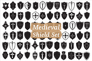 Medieval Shield Silhouette Set, an Illustration by hafijul (Thumbnail 10 of 10)