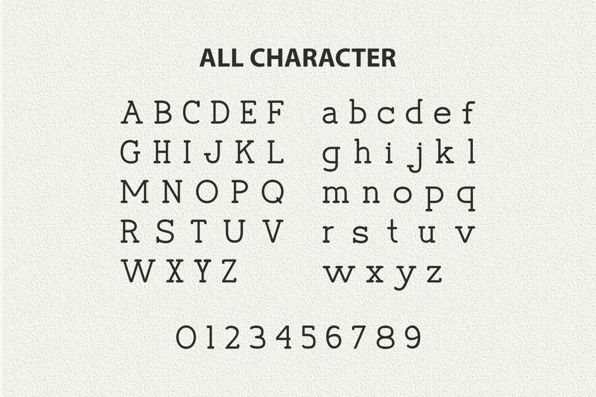 Yorkyra Classic Typewritter Font, a Serif Font by Vadovastd (Photo 2 of 8)