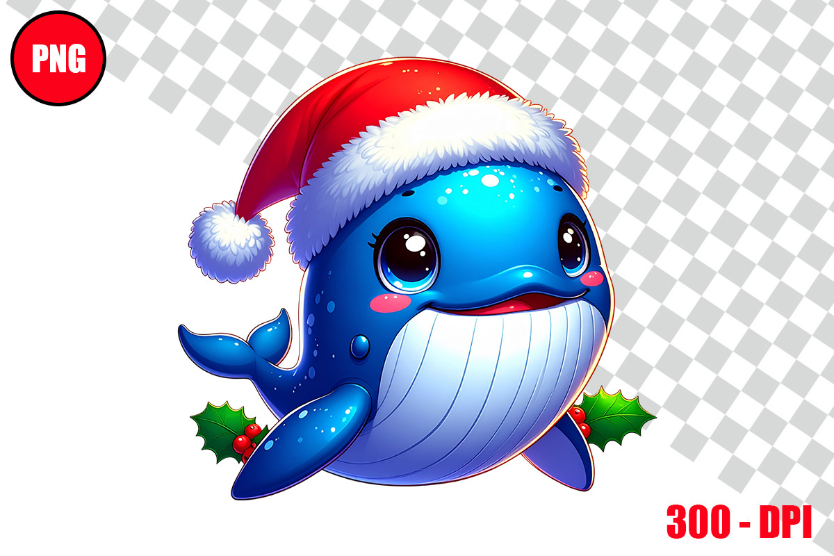 Christmas Whale Clipart Bundle Files, an Animal Illustration by taramija (Photo 18 of 26)