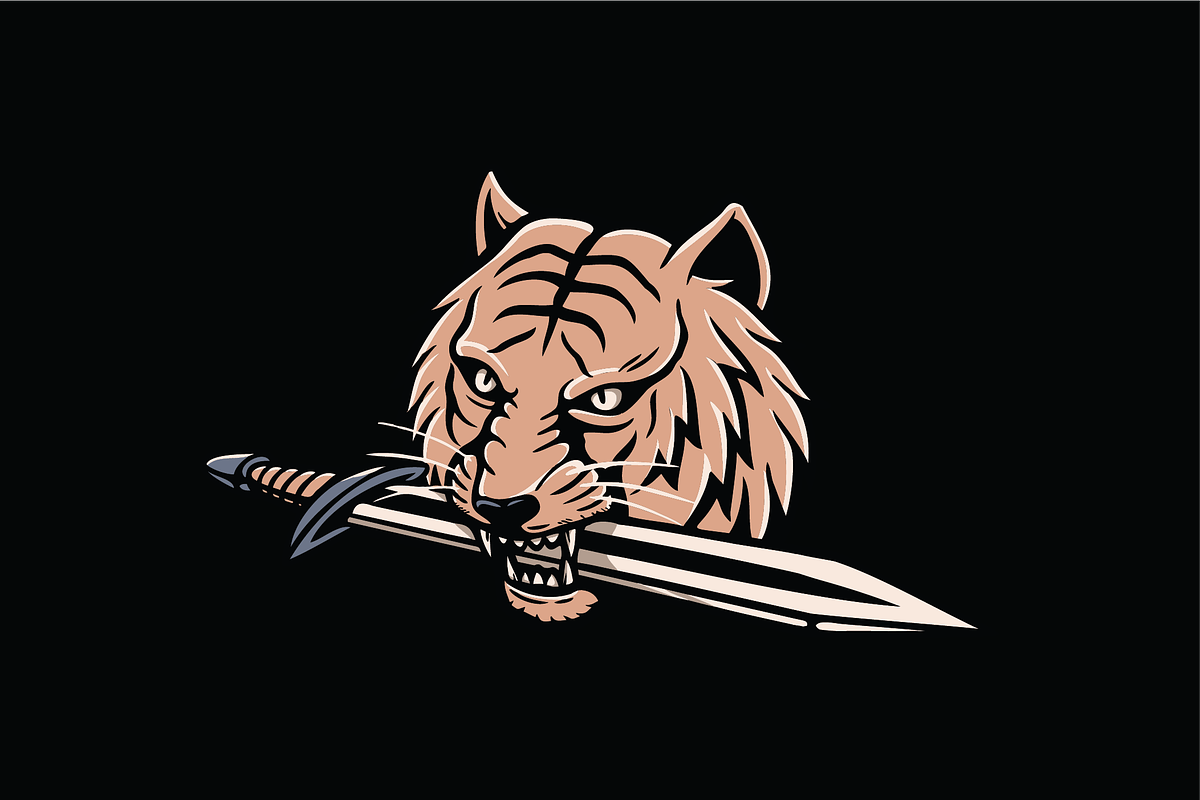 Tiger with Sword, an Object Illustration by nomlimo.com (Photo 1 of 3)