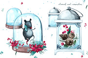 Christmas Mouse and flowers, an Illustration by YuliaBiser (Thumbnail 10 of 11)