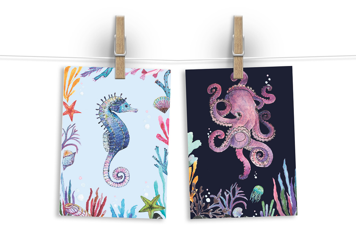 43 elements of undersea world, an Animal Illustration by digital_essence (Photo 4 of 5)