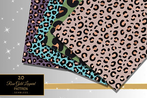 Rose Gold Leopard Spots On Color