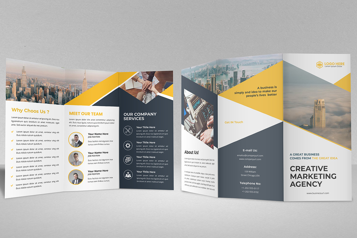 Corporate Trifold Brochure v5, a Brochure Template by SamiSimply7 (Photo 4 of 5)