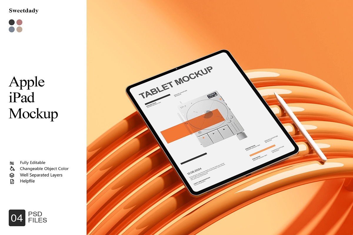 Apple iPad Mockup, an iPad Mockup by Sweetdady (Photo 1 of 8)