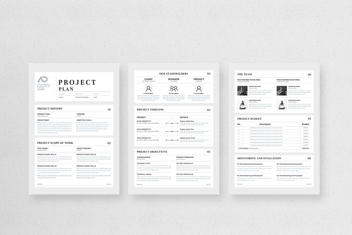 Project Plan | MS Word & Indesign, a Stationery Template by design_hut (Photo 2 of 6)