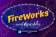 Fireworks & Sparkles – Affinity, a Brush Add-On by DonkeyWorx (Thumbnail 1 of 4)