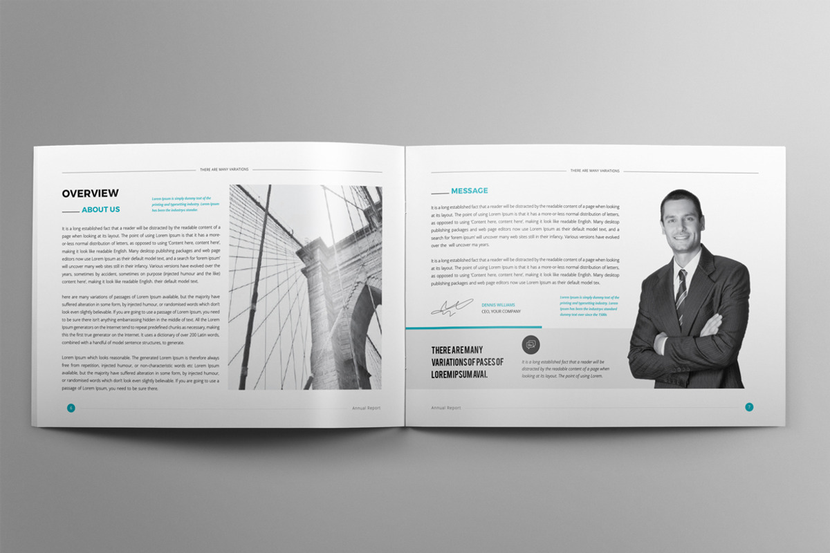 Annual Report Landscape A4 & A5, a Brochure Template by Pro-Gh (Photo 4 of 13)