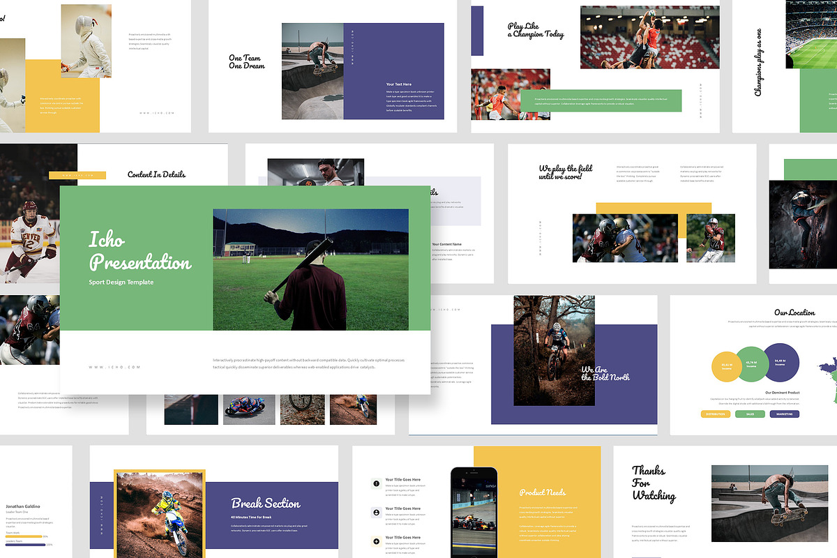 Icho : Sports Pitch Google Slides, a Presentation Template by Punkl Camp (Photo 1 of 16)