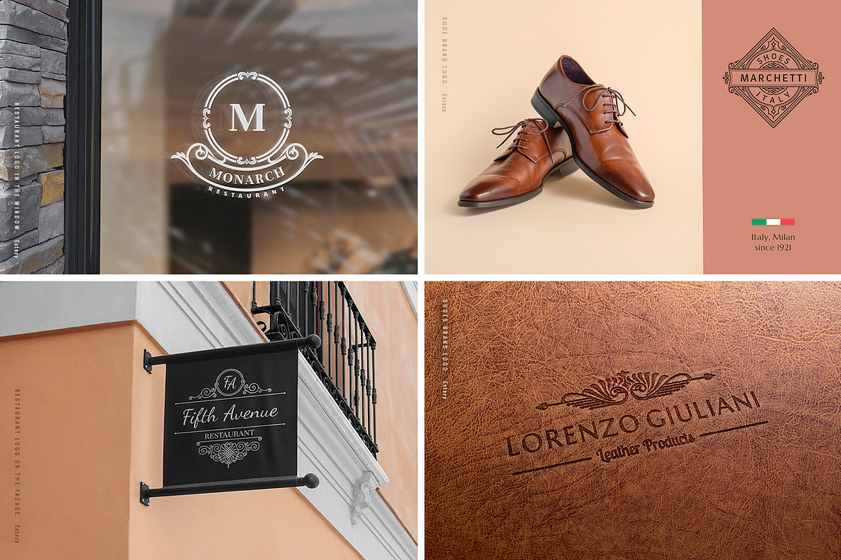 BUNDLE 100 Template Logos & Elements, a Branding & Logo Template by Decorus Extezy (Photo 6 of 16)