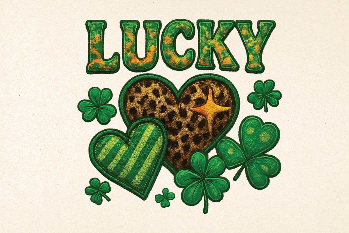Lucky St. Patrick's Day Hearts Png, an Illustration by DreamPrint404 (Photo 1 of 6)