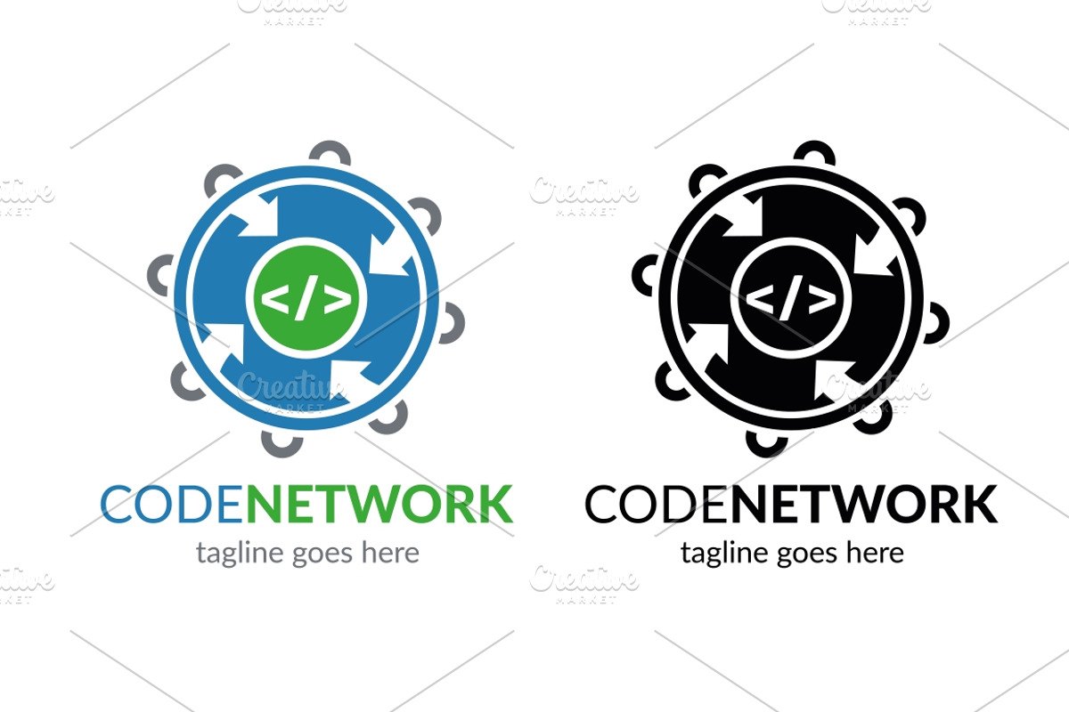 Code Network Logo, a Branding & Logo Template by Design_Planet