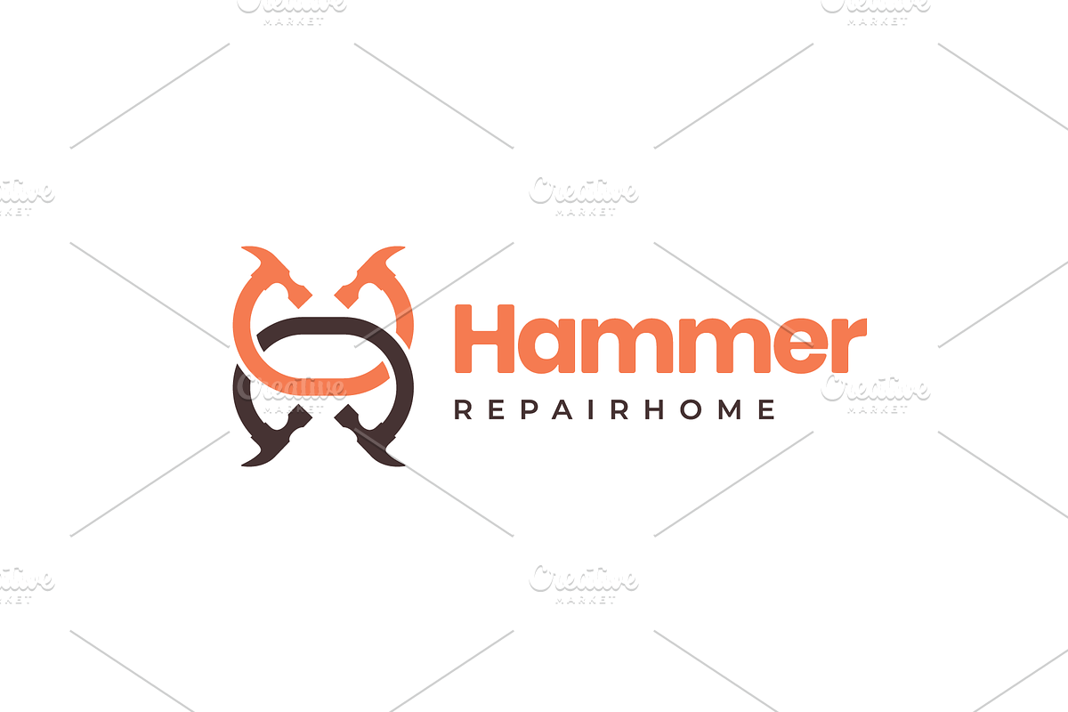 connecting hammer repair logo, a Branding & Logo Template by devastd
