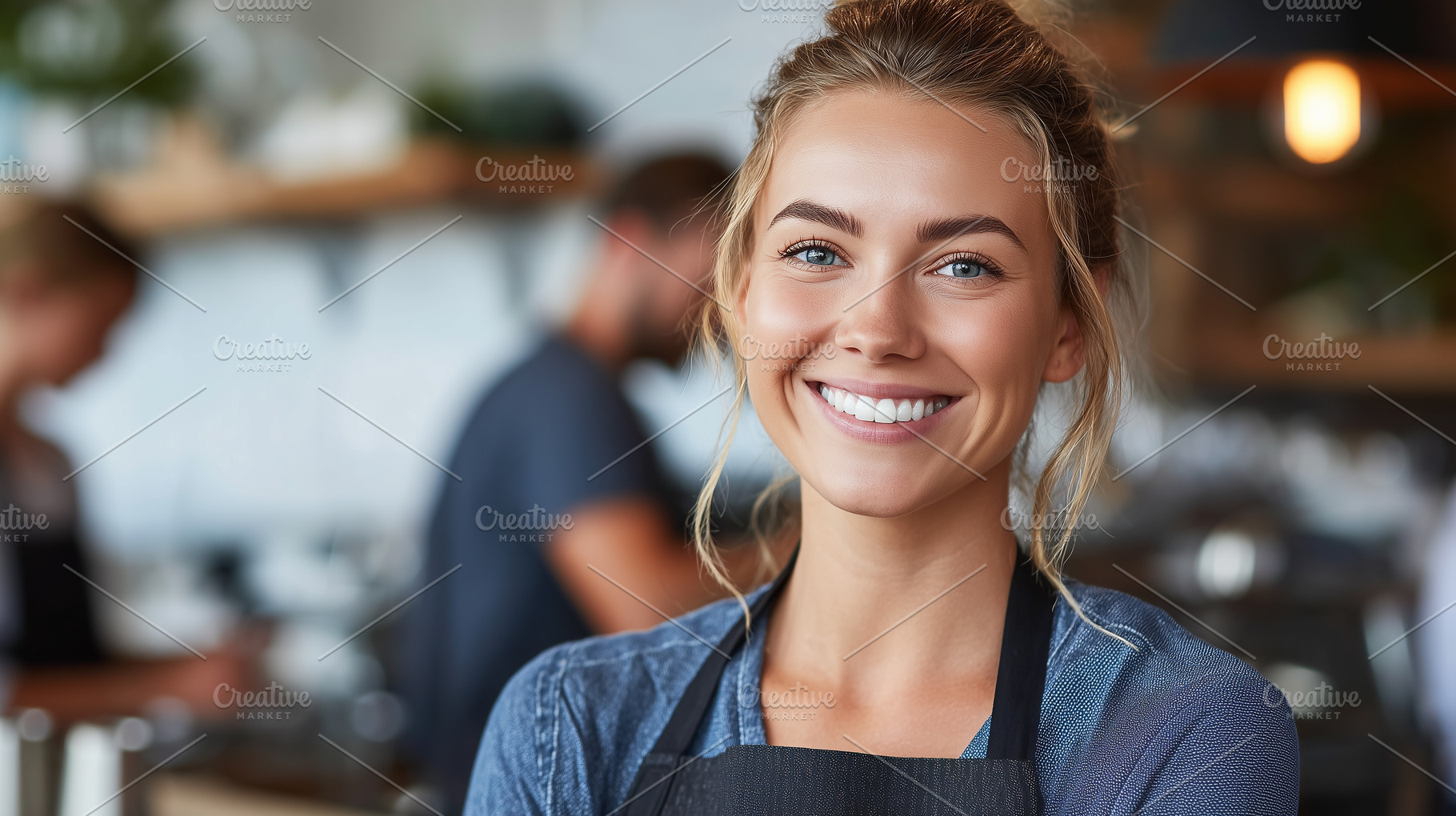 Smiling young female barista, a Person Photo by MistyDay