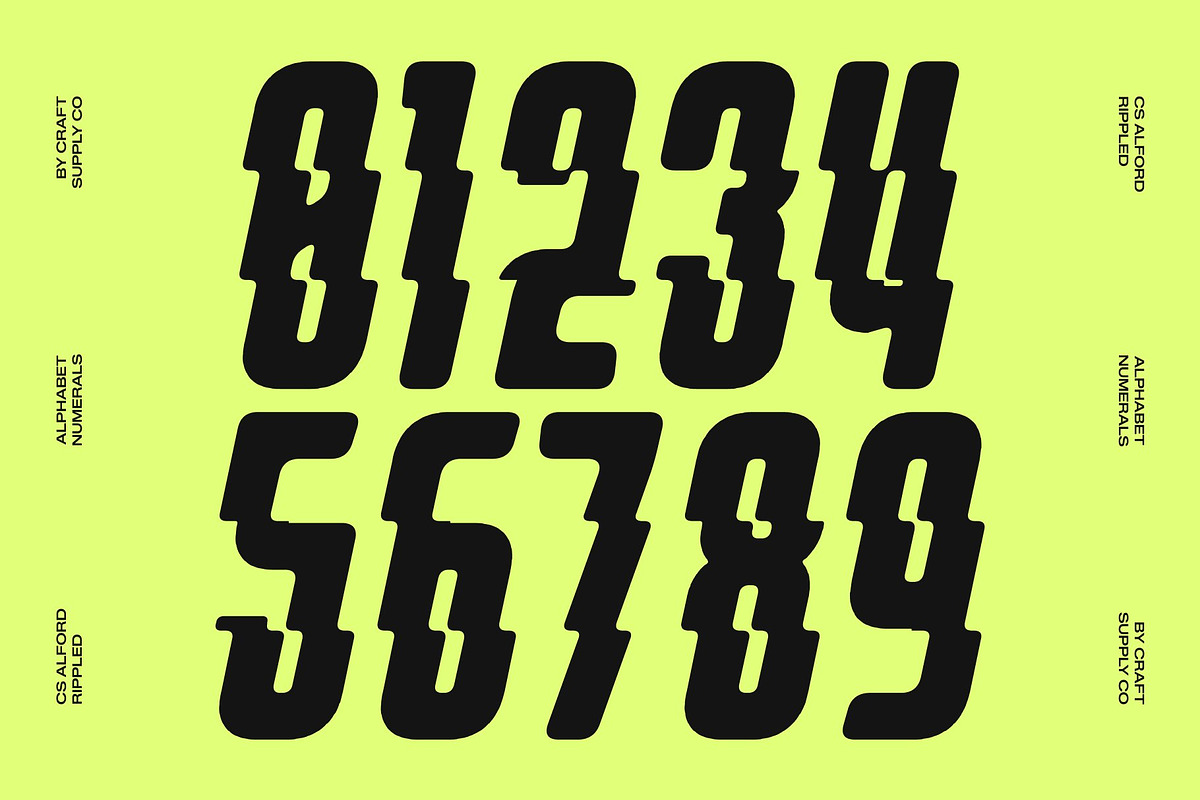 CS Alford Rippled, a Sans Serif Font by Craft Supply Co. (Photo 5 of 8)