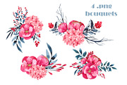 Hortensia - Watercolor floral bundle, an Illustration by Charushella (Thumbnail 6 of 7)
