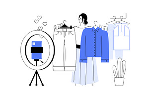 Capsule wardrobe isolated cartoon, a Person Illustration by Visual Generation