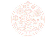 Christmas Tree Laser Cut Design SVG, a Decorative Illustration by Rose Art (Thumbnail 2 of 3)