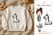Princess & Unicorn Patterns&Clipart, a Person Illustration by GoldmoonUA (Thumbnail 3 of 5)