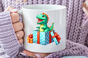 Cute Birthday Dinosaurs Clipart, an Illustration by CraftArtStudio (Thumbnail 5 of 6)