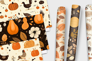 26 Autumnal Seamless Patterns