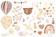 BOHO WOODLAND animals. Watercolor, an Animal Illustration by OlliArtDesign (Thumbnail 3 of 11)