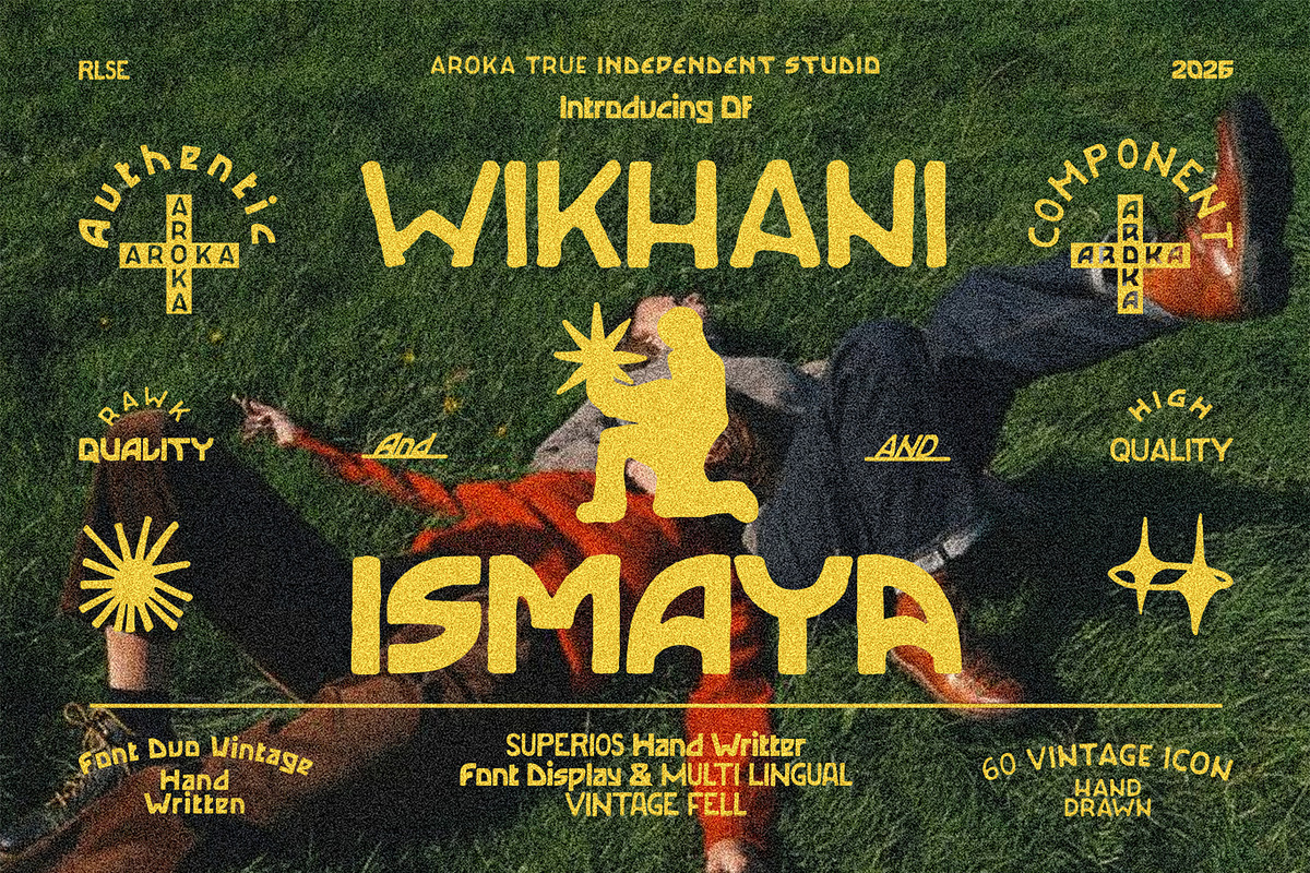 Wikhani & Ismaya Handwritten Font, a Handwritten Font by AROKA (Photo 1 of 7)