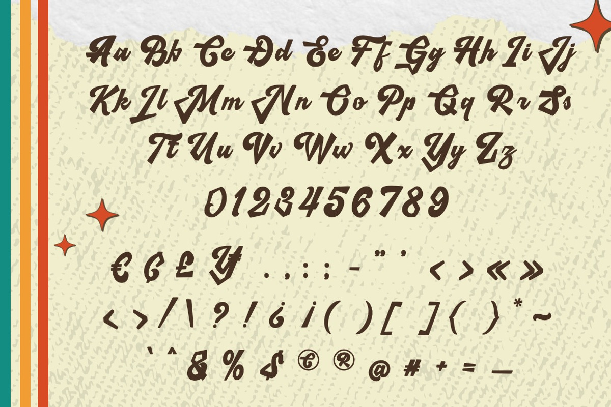 Hamilangton - Retro Display Font, a Script Font by Dhabee (Photo 5 of 17)