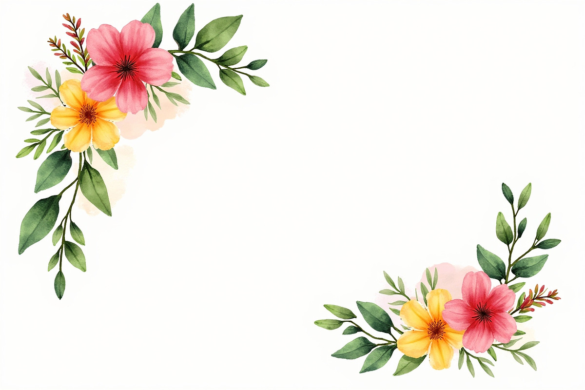 Bright Floral Watercolor Set, an Illustration by jahid234 (Photo 11 of 11)