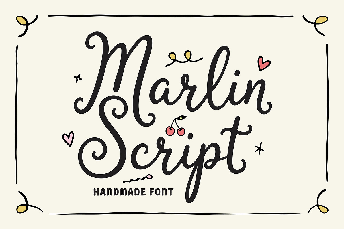 Marlin Script – Handmade Script Font, a Script Font by Morand Union (Photo 1 of 6)