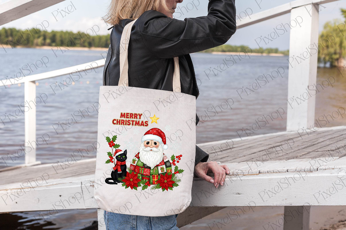 Merry Christmas Patchwork Santa, an Illustration by DreamPrint404 (Photo 3 of 4)