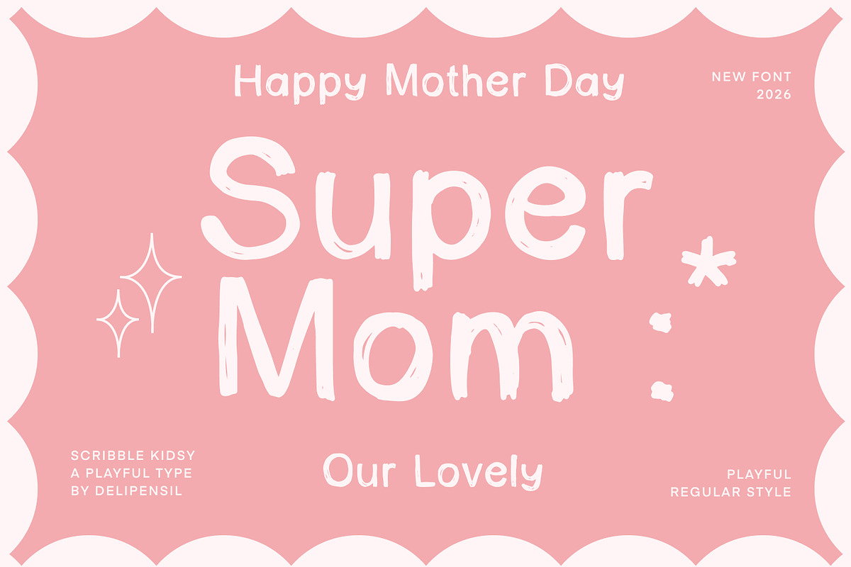 Scribble Kidsy - Playful Handwritten, a Handwritten Font by delipensil (Photo 3 of 8)
