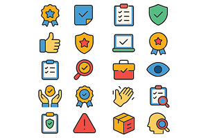 Quality & Safety Icons Collection, an Object Graphic by RT Studio