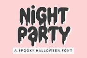 Nitght Party - A Halloween font, a Handwritten Font by BitongType (Thumbnail 1 of 6)