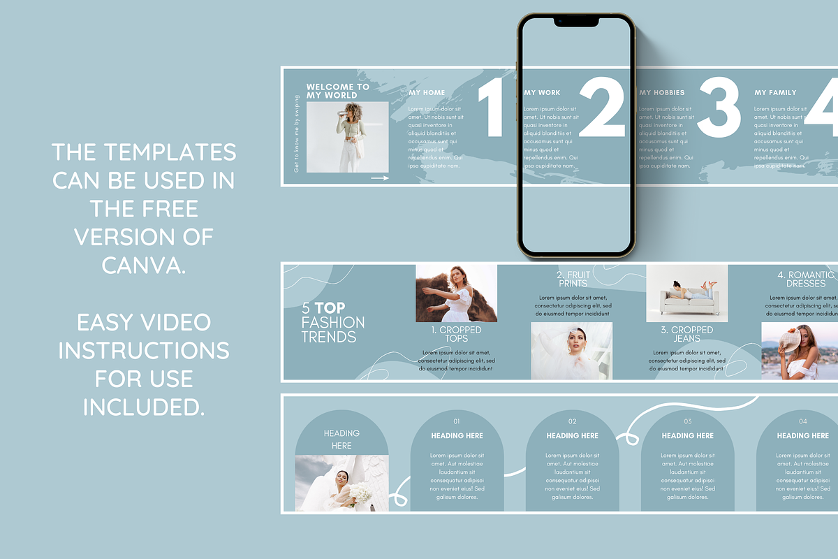 Blue Instagram Carousel Templates, a Social Media Template by SunshineStudioBoutique (Photo 8 of 9)