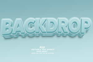 Editable Backdrop PSD 3d Text Effect