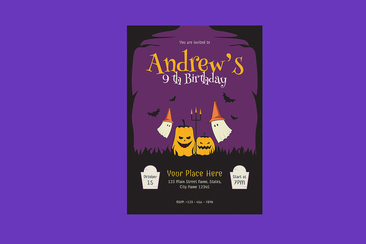 Birthday Invitation Halloween Theme, a Templates & Theme by Neermana (Photo 3 of 4)