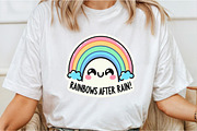 Funny,Rainbows After Rain Sticker PN, an Illustration by DreamCafeArt (Thumbnail 3 of 7)