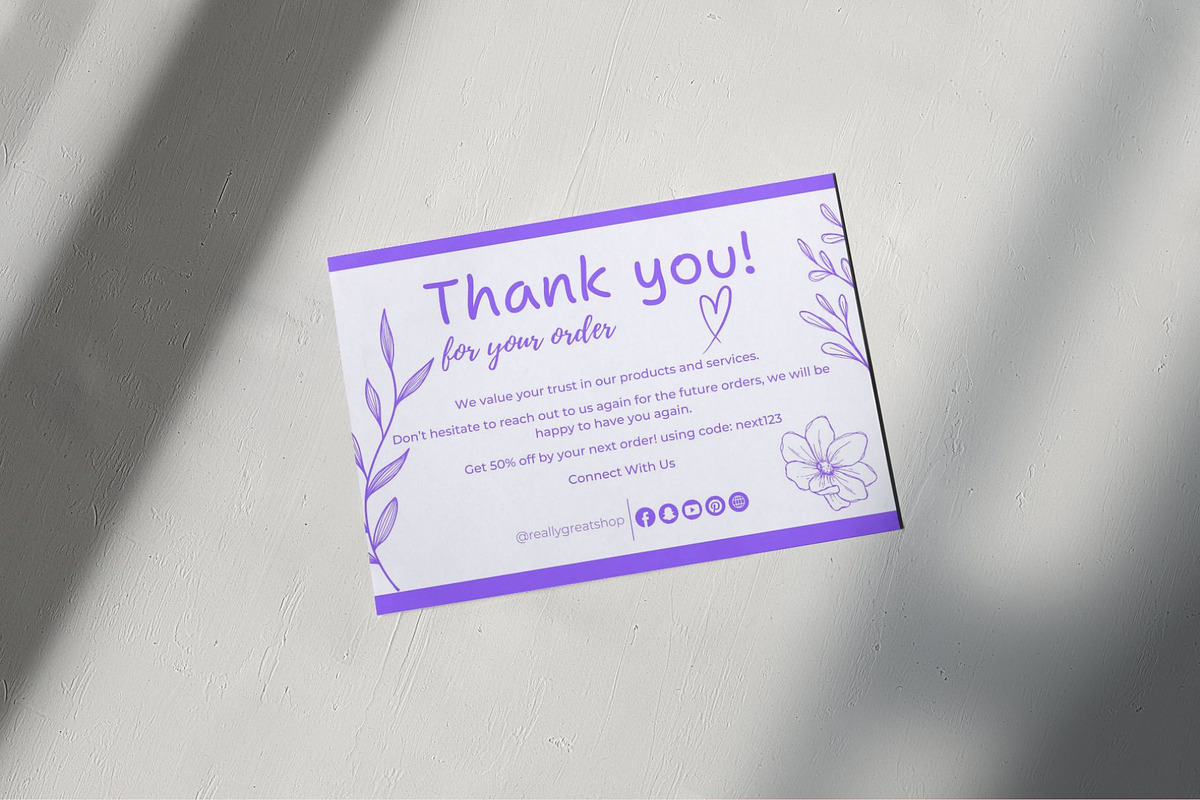 Thank you card template canva, a Card Template by DesignArts (Photo 3 of 4)