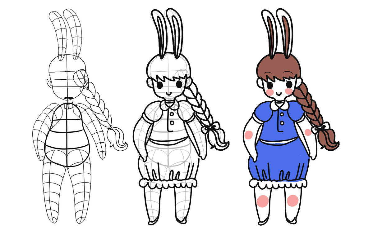 Procreate character making kit, a Brush Add-On by Meisanmui (Photo 6 of 6)