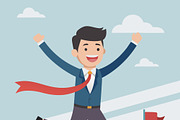Man in suit celebrating victory, a Sport Illustration by SouravDesign (Thumbnail 1 of 3)