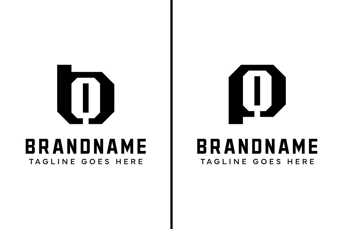 Letters BQ and PQ Monogram Logo Set, a Branding & Logo Template by Pray Art Design Studio